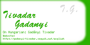 tivadar gadanyi business card