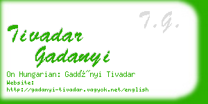 tivadar gadanyi business card